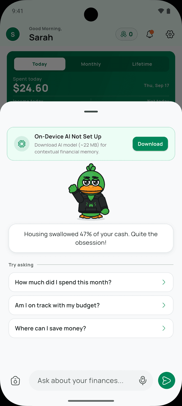 Ask Walley, the AI money coach