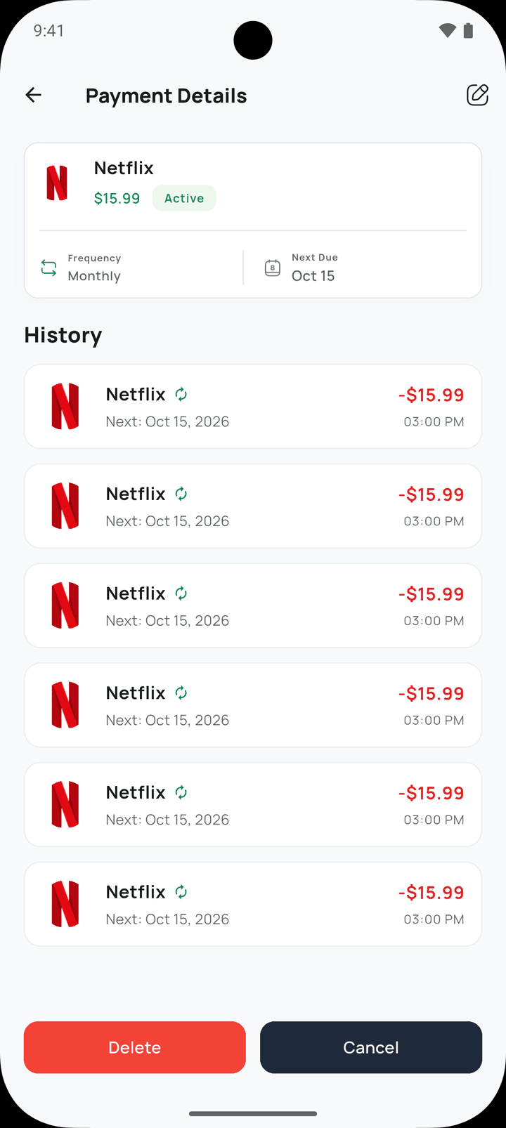 Walley subscription details with next renewal